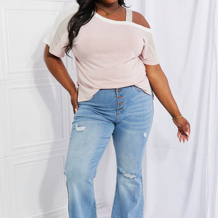 Andree by Unit Full Size Something Simple Cold Shoulder Tee - MimiStylez
