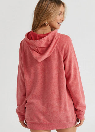 Long Sleeve Front Pocket Hoodie - MimiStylez