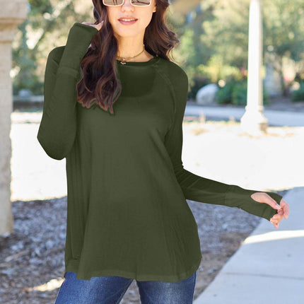 Basic Bae Full Size Round Neck Long Sleeve T-Shirt - MimiStylez
