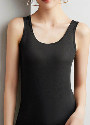 Plus Size Ribbed Scoop Neck Tank Top - MimiStylez