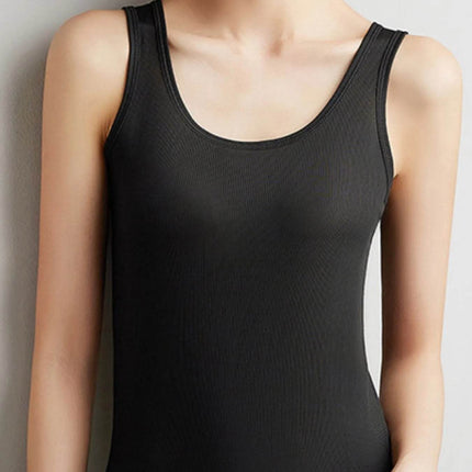 Plus Size Ribbed Scoop Neck Tank Top - MimiStylez