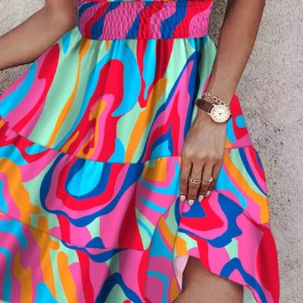 Paisley Print Halter Neck Mini Dress - MimiStylez
