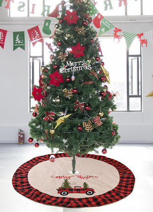 Linen Tree Skirt Car Christmas Tree 120CM Christmas Decoration Tree