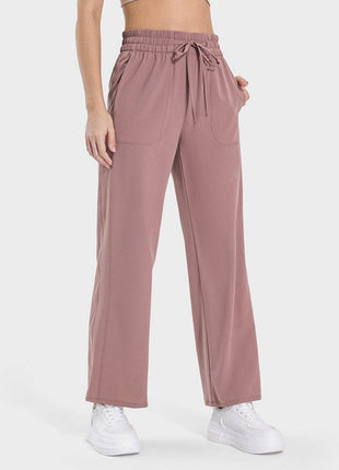 Drawstring Pocketed Active Pants - MimiStylez