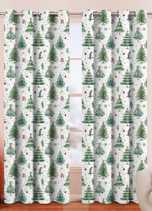 Christmas Forest Punching Shading Curtain Decoration New