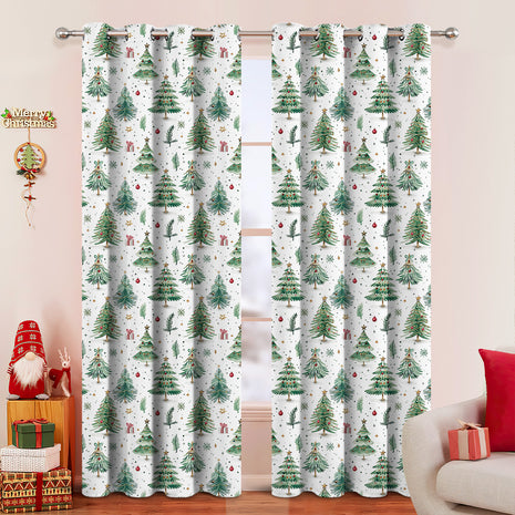 Christmas Forest Punching Shading Curtain Decoration New