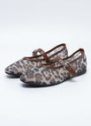 Large Grid Leopard Print Mesh / 35