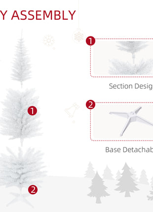 6.5FT Pre Lit Christmas Tree Artificial Xmas Tree With 450 Multi-Color LED Lights, 1227 Branch Tips, Metal Base