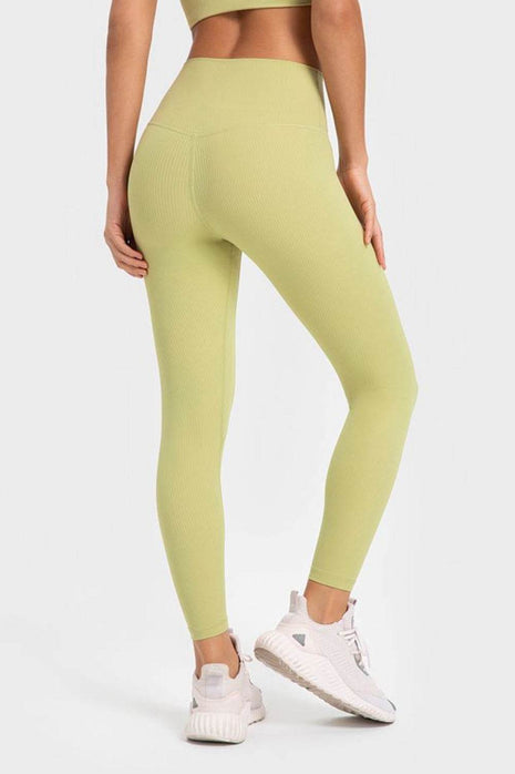 Highly Stretchy Wide Waistband Yoga Leggings - MimiStylez