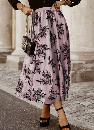 Embroidered High Waist Skirt - MimiStylez