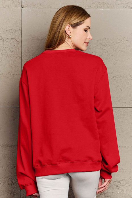 Simply Love Full Size MAMA CLAUS Round Neck Sweatshirt - MimiStylez