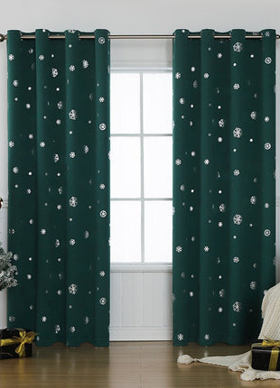 Christmas Curtain - Snowflake Christmas Design Curtain