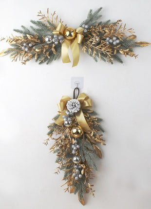 Golden Christmas Swag, Wreath, Garland Decorations