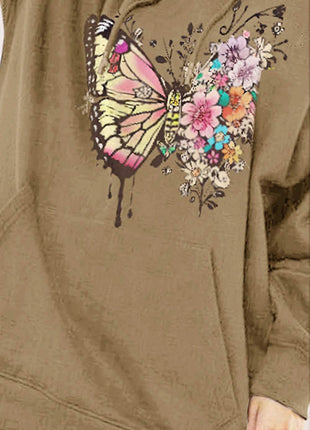 Simply Love Simply Love Full Size Butterfly Graphic Dropped Shoulder Hoodie - MimiStylez