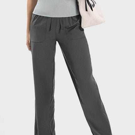 Drawstring Pocketed Active Pants - MimiStylez