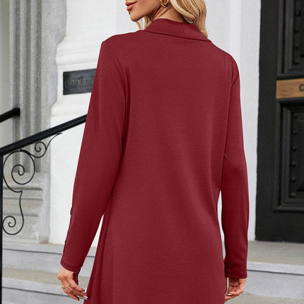 Open Front Long Sleeve Cardigan - MimiStylez