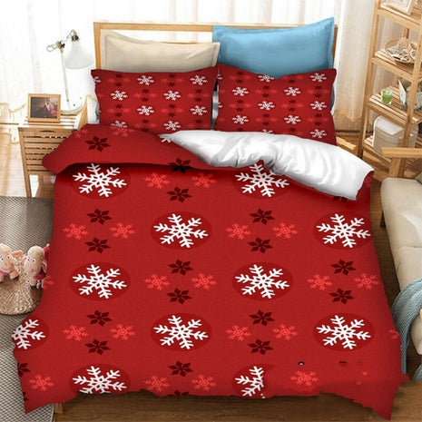 Christmas Printed Polyester Duvet Set