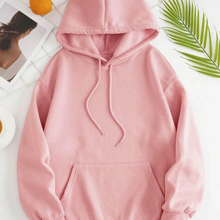 Drawstring Dropped Shoulder Hoodie - MimiStylez
