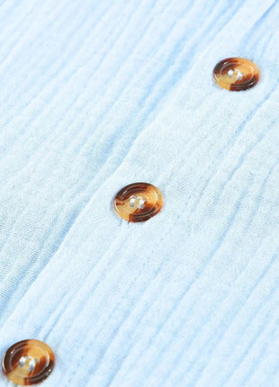 Button Down Short Sleeve Midi Shirt Dress - MimiStylez