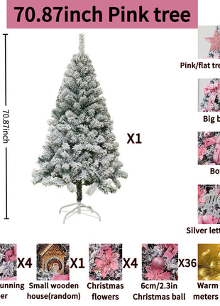 6FT Pre Decorated, Pre Lit Christmas Tree