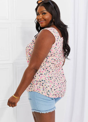 Heimish Full Size Printed Sleeveless Top - MimiStylez