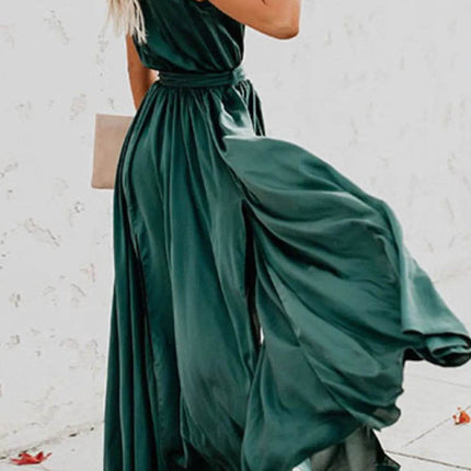 Surplice Tie Waist Maxi Dress - MimiStylez