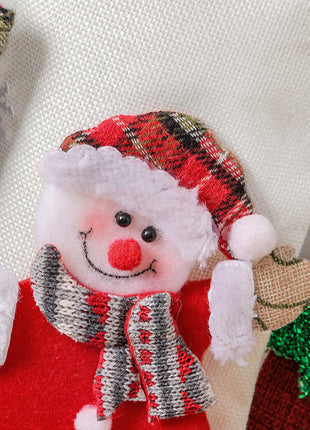 Linen Christmas Tree Gift Bag Ornaments