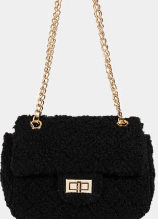 Fame Faux Fur Rectangle Crossbody Bag - MimiStylez