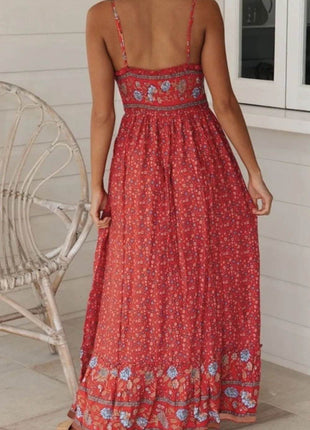 Printed Maxi Cami Dress - MimiStylez