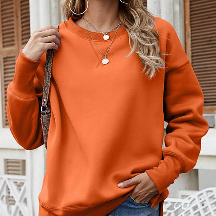 Dropped Shoulder Slit Sweatshirt - MimiStylez