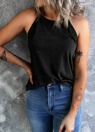 Curved Hem Grecian Tank Top - MimiStylez