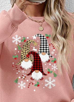 Faceless Gnomes Graphic Drop Shoulder Sweatshirt - MimiStylez