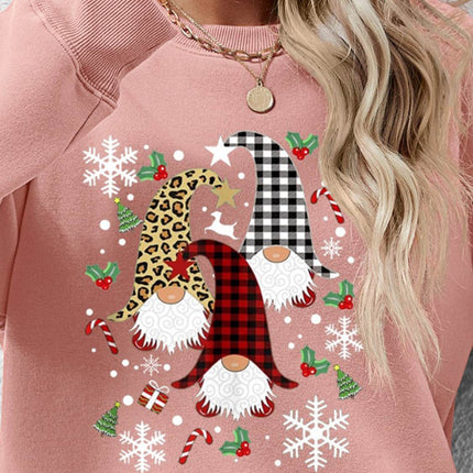 Faceless Gnomes Graphic Drop Shoulder Sweatshirt - MimiStylez