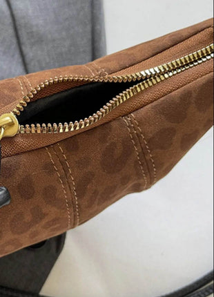 PU Leather Strap Suede Shoulder Bag - MimiStylez