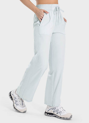 Drawstring Pocketed Active Pants - MimiStylez