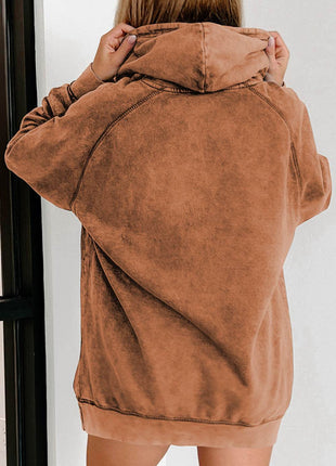 Long Sleeve Front Pocket Hoodie - MimiStylez