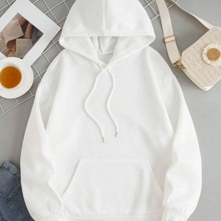 Drawstring Dropped Shoulder Hoodie - MimiStylez