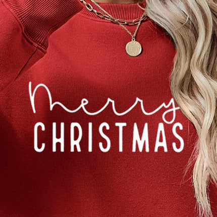 MERRY CHRISTMAS Dropped Shoulder Sweatshirt - MimiStylez