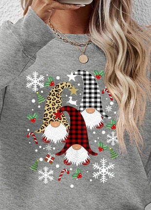 Faceless Gnomes Graphic Drop Shoulder Sweatshirt - MimiStylez