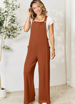 Double Take Full Size Wide Strap Overall with Pockets - MimiStylez