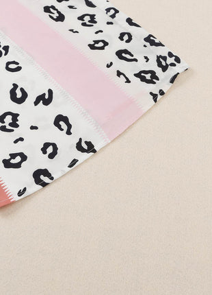 Leopard Color Block Smocked Jumpsuit - MimiStylez