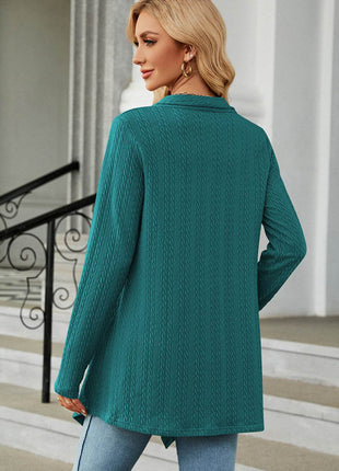 Open Front Long Sleeve Cardigan - MimiStylez