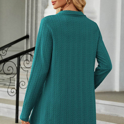 Open Front Long Sleeve Cardigan - MimiStylez