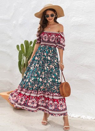 Floral Flounce Sleeve Midi Dress - MimiStylez