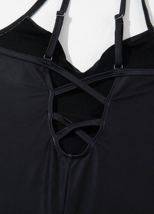 Embroidered V-Neck One-Piece Swimwear - MimiStylez