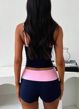 Contrast Cami and Shorts Set - MimiStylez