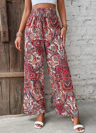 Printed Wide Leg Pants - MimiStylez