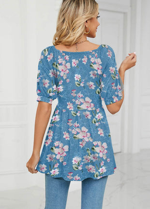 V-Neck Babydoll Blouse - MimiStylez