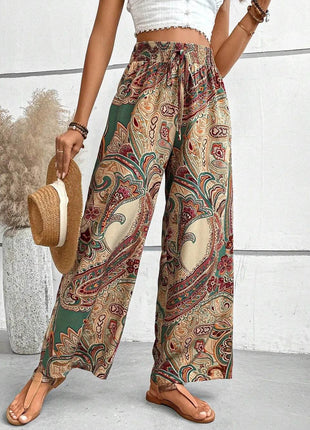 Printed Wide Leg Pants - MimiStylez