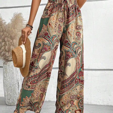 Printed Wide Leg Pants - MimiStylez